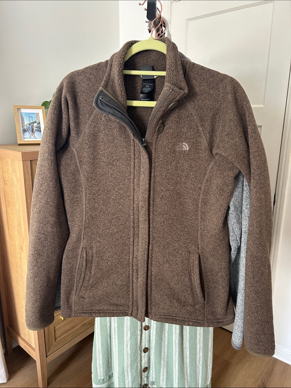 The North Face Zip Up. Size medium. Used condition. See description.